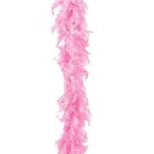 Feather boa necklace pink +-2m