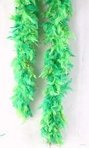 Feather boa necklace green +-2m