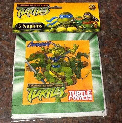 Ninja turtles party serviettes (5 per pack)