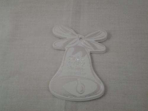 bell shape wedding thank you card 50 in pack    silver