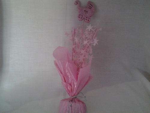 Table foil weight with stars great for center piece for babyshower