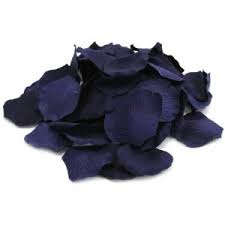 dark blue rose material petals- confetti