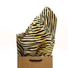 Tissue paper - 10 sheets per pack - sheets 51x66cm - yellow and black stripes - construction party