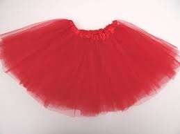 adult lady tutu skirt - red. 43cm