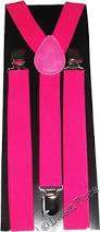 Dress up pink suspenders