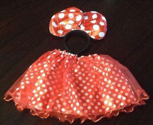 Minnie mouse tutu skirt and ellisband ears