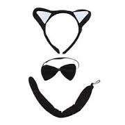 Cat dress up set - ears, tail and bowtie