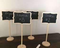 Wedding chalk board sign on stand, set of 12