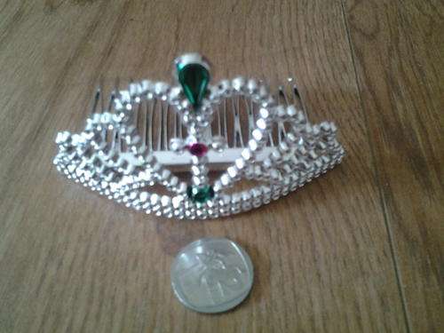 Princess dress up set, mini crown tiara with comb, 10cm