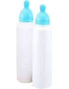 Jumbo Blue baby boy plastic bottle for babyshower 32cm