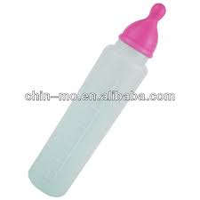 Jumbo pink baby girl plastic bottle for babyshower 32cm