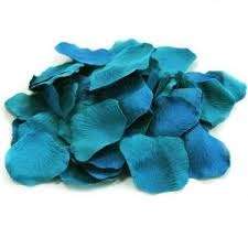 Turquoise rose material petals - confetti