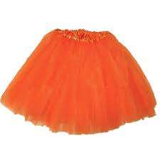 adult lady tutu skirt orange