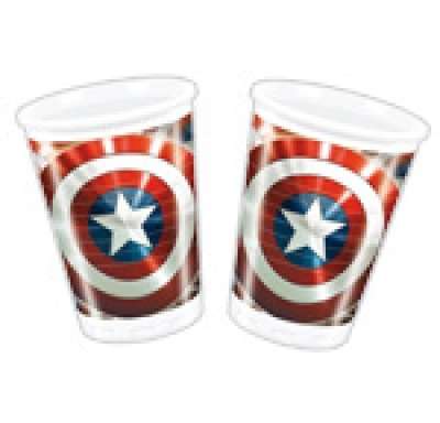 Marvel avengers captain america party plastic cups / glasses (10)
