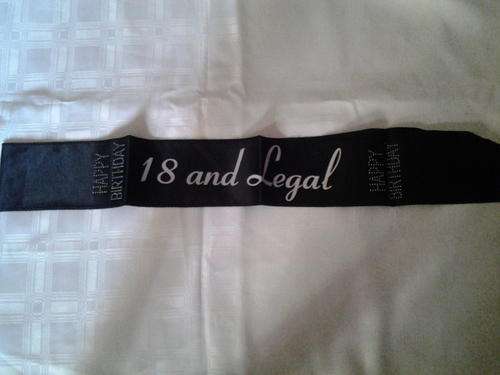 18 and legal sash