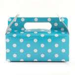 Colored party boxes - 5 per pack - blue polka dot