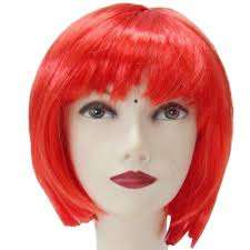 Dress up wig bob red