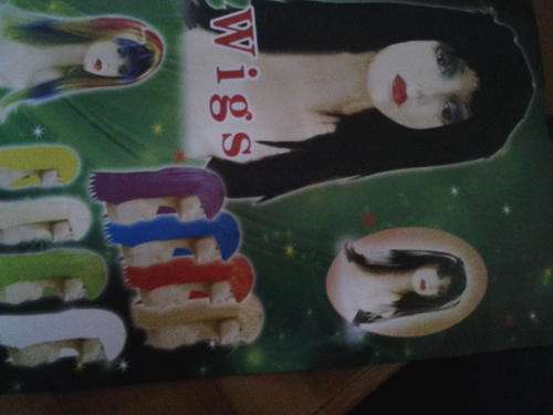 Dress up wig long light WHITE