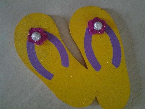 Polystyrene beach flip flops, hawaiin party decor