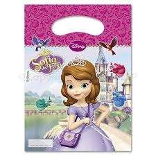Disney princess sofia party packs - loot bags - 6 in pack