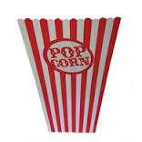 15cm Red and white stripe popcorn party foldable paper boxes( 10 in a pack)
