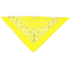 yellow headband /  party bandana - perfect for cowboy party  54x54cm