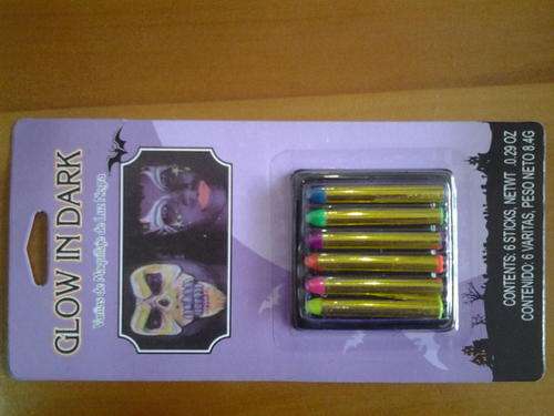 Glow in the dark face paint set