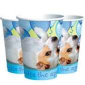 Dog or puppy party paper cups / glasses (8)