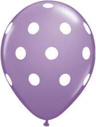 Helium quality balloon 10 in pack ,  polka dots