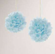 Tissue paper decorative hanging ball -  35cm - pom pom