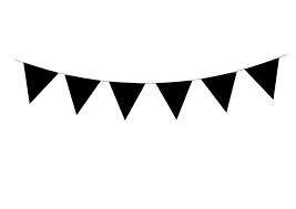 Party banner flags - BLACK