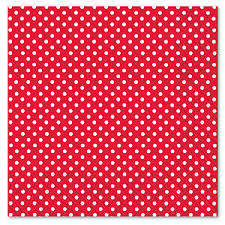 Polka dot party paper serviettes (20 in pack), RED