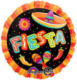 Fiesta  helium foil balloon, 45cm, was R30 now R20
