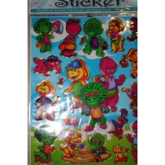 Barney sticker sheet