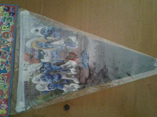Smurf kids party banner