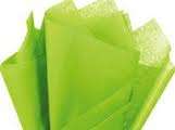 Tissue paper - 10 sheets per pack - sheets 20inx26in - lime green