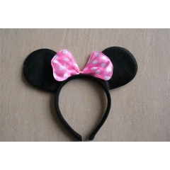 Minnie mouse aliceband ears, light pink, perfect for a party or concert