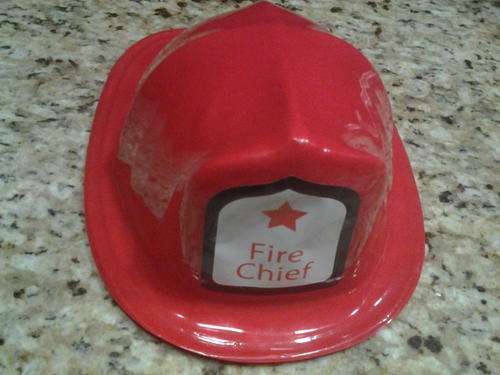 Plastic Fireman hat, perfect for kids parties
