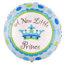 Baby foil balloon boy, a new little prince