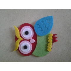 Owl felt embellishment, 9cm