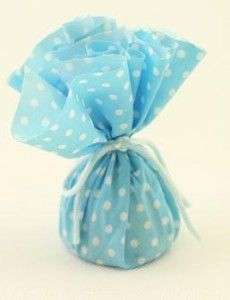 Tissue gift wrap paper - 10 sheets per pack - sheets 51x66cm - blue polka dot