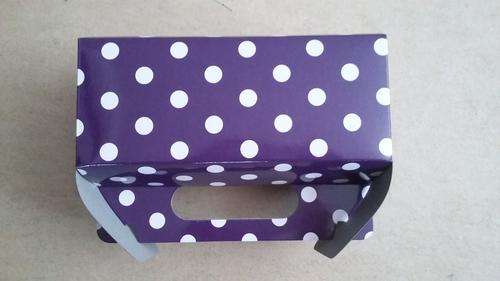Colored party boxes - 5 per pack -  Dark purple polka dot,was R30 now R15