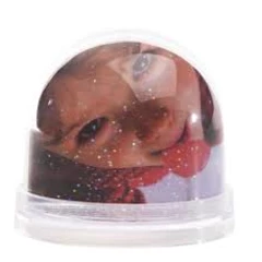 photo glitter globe