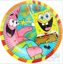 Spongebob kids party paper plates big (10)