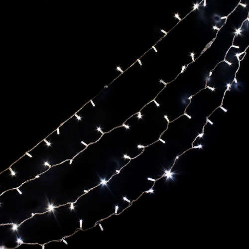 Fairy lights white 100 LED 2 METER - works with 2 aa batteries - not incl