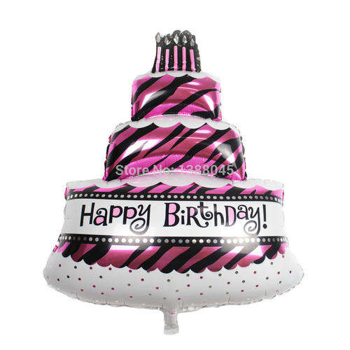 Birthday cake helium foil balloon., was R70 now R35