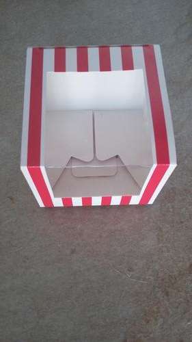 Cupcake box with window, Dark pink, 5 per pack,  8x8x7cm, was R20 now R13