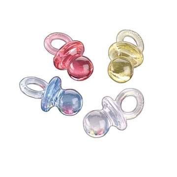 Clear White plastic dummy 4cm. baby shower