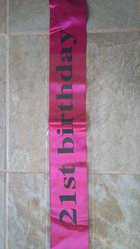 21st Birthday Sash