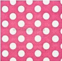 party paper serviettes (20 in pack), NB chocking  PINK